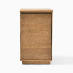 Reggie Solid Mango Wood Cabinet with One Door in Provincial teak Finish