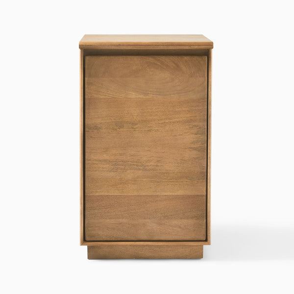Reggie Solid Mango Wood Cabinet with One Door in Provincial teak Finish