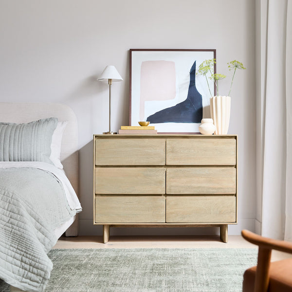 Reggie Solid Mango wood Chest of Drawer in White Finish