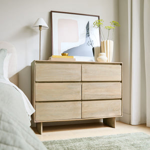 Reggie Solid Mango wood Chest of Drawer in White Finish