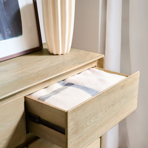 Reggie Solid Mango wood Chest of Drawer in White Finish
