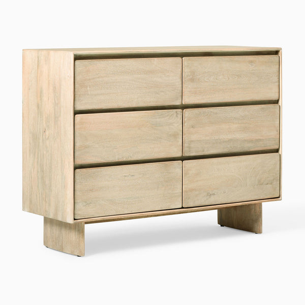 Reggie Solid Mango wood Chest of Drawer in White Finish