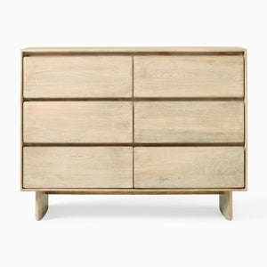 Reggie Solid Mango wood Chest of Drawer in White Finish