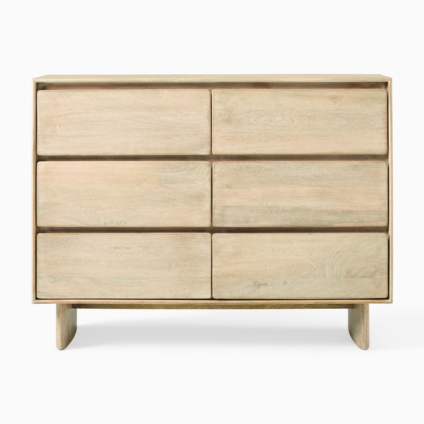 Reggie Solid Mango wood Chest of Drawer in White Finish