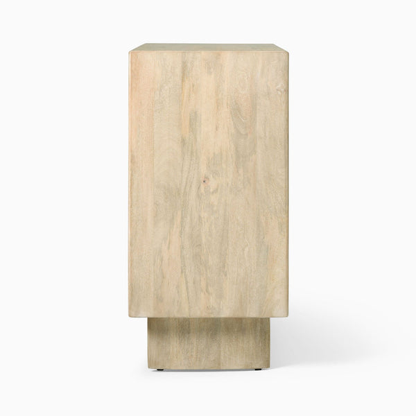 Reggie Solid Mango wood Chest of Drawer in White Finish