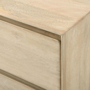 Reggie Solid Mango wood Chest of Drawer in White Finish