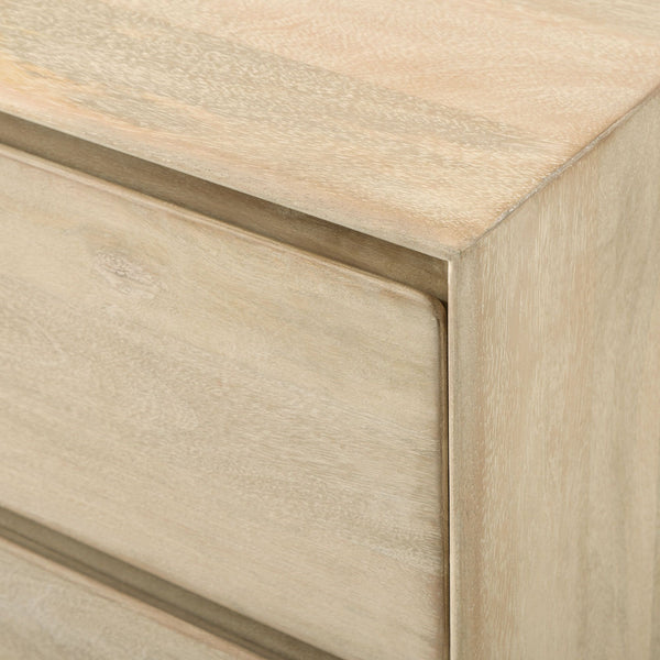 Reggie Solid Mango wood Chest of Drawer in White Finish