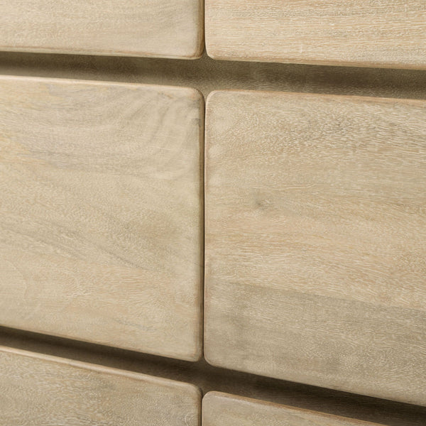 Reggie Solid Mango wood Chest of Drawer in White Finish