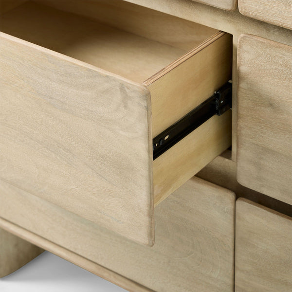 Reggie Solid Mango wood Chest of Drawer in White Finish