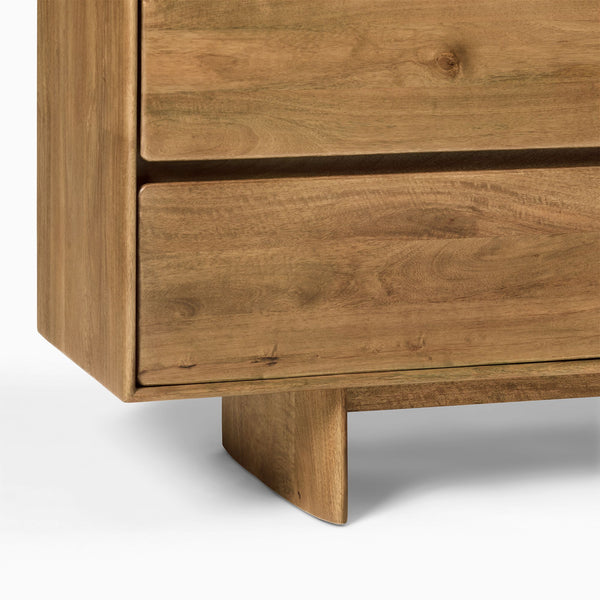 Reggie Solid Mango wood Chest of Drawer with 9 drawer in Provincial Teak Finish