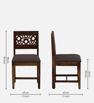 Aura Sheesham Wood 6 Seater Dining Set in Scratch Resistant Provincial Teak Finish
