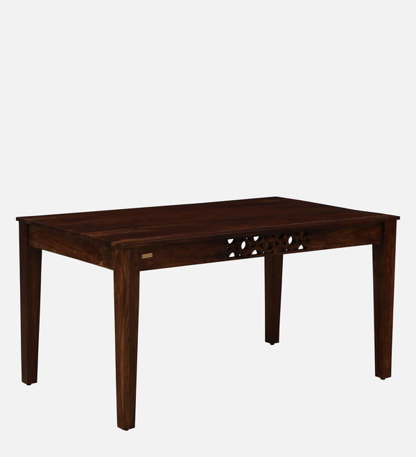 Aura Sheesham Wood 6 Seater Dining Set in Scratch Resistant Provincial Teak Finish