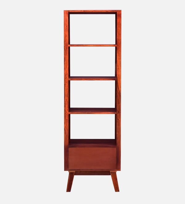 Aura Sheesham Wood Book Shelf In Honey Oak Finish