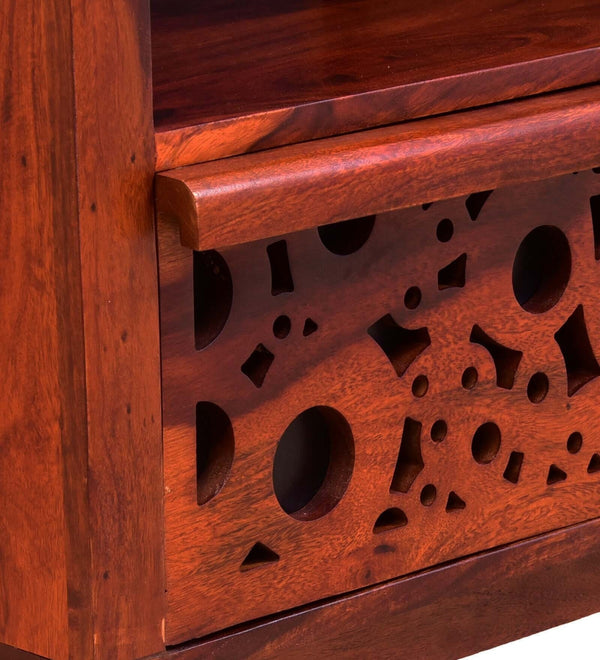 Aura Sheesham Wood Book Shelf In Honey Oak Finish