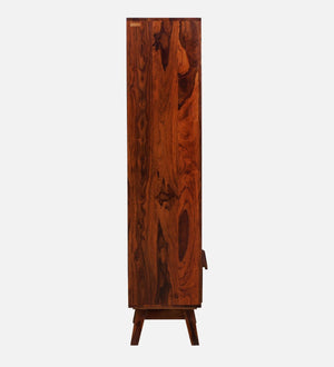 Aura Sheesham Wood Book Shelf In Honey Oak Finish