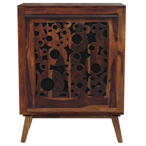 Aura Sheesham Wood Cabinet in Provincial Teak Finish