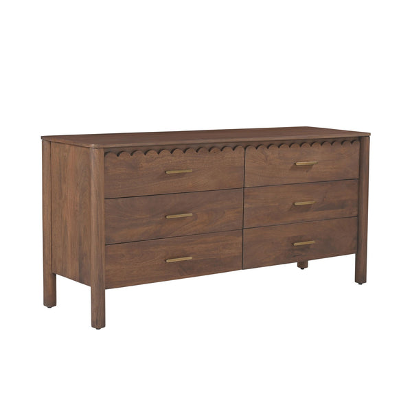 Mayrone Solid Mango wood Chest of Drawer in Provincial Teak Finish