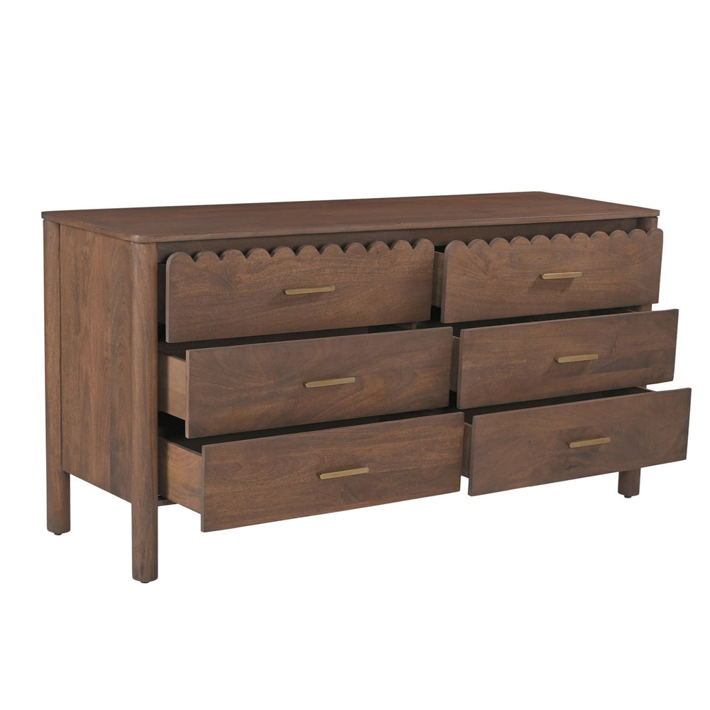 Mayrone Solid Mango wood Chest of Drawer in Provincial Teak Finish
