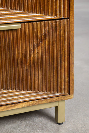 Bloom Solid Mango wood Chest of Drawer in Provincial Teak Finish
