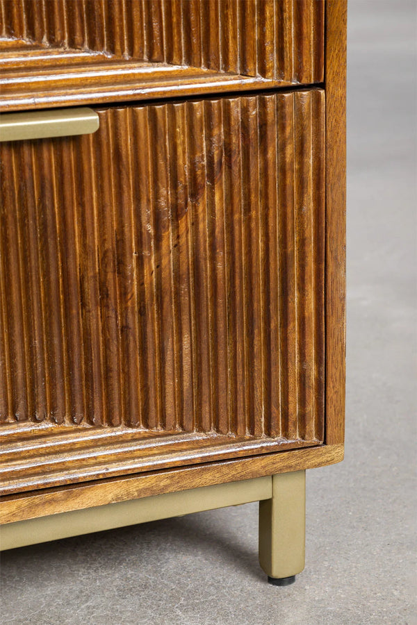 Bloom Solid Mango wood Chest of Drawer in Provincial Teak Finish