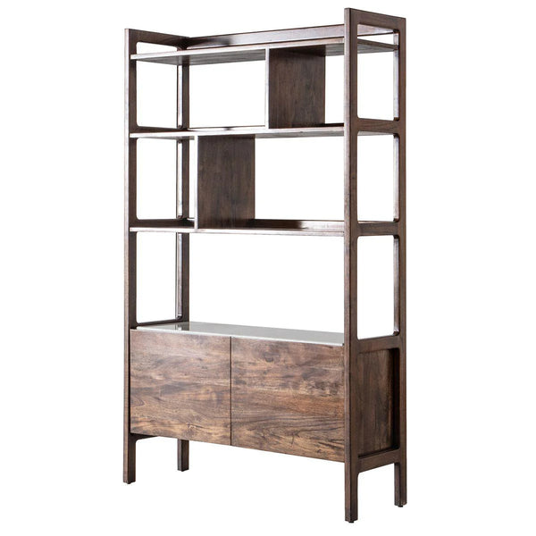 Cher Solid Acacia wood Bookshelf in Provincial Finish