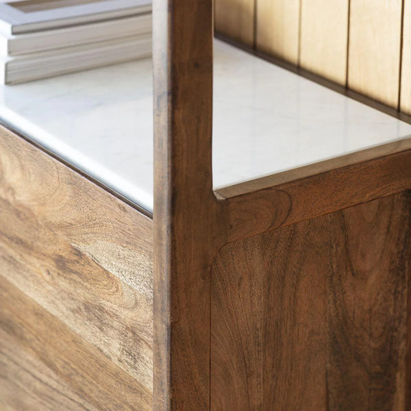 Cher Solid Acacia wood Bookshelf in Provincial Finish