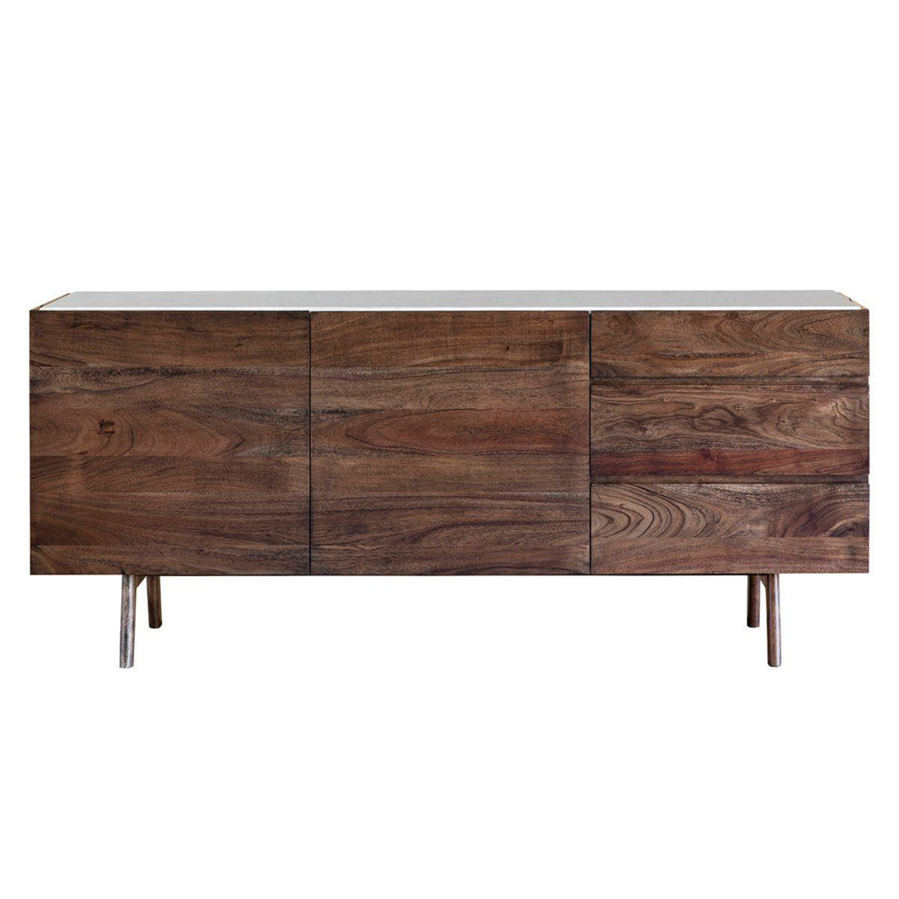 Maya Solid Acacia wood Sideboard with 2 Door & 3 Drawer in Provincial Teak Finish