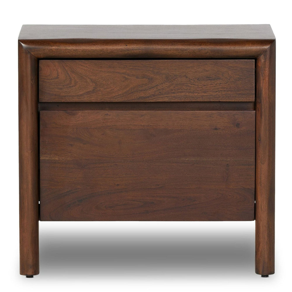 Jelks Solid acacia wood bedside table with 1 Door & 1 Drawer in Provincial Teak Finish