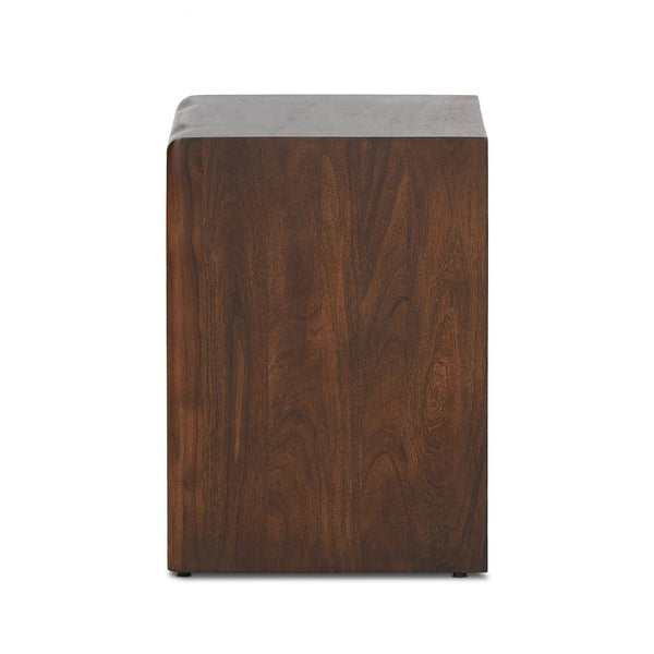 Jelks Solid acacia wood bedside table with 1 Door & 1 Drawer in Provincial Teak Finish