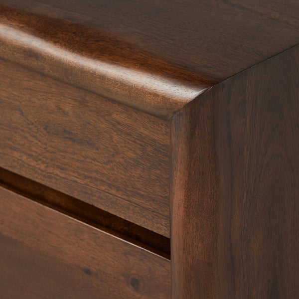 Jelks Solid acacia wood bedside table with 1 Door & 1 Drawer in Provincial Teak Finish