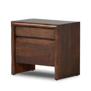 Jelks Solid acacia wood bedside table with 1 Door & 1 Drawer in Provincial Teak Finish