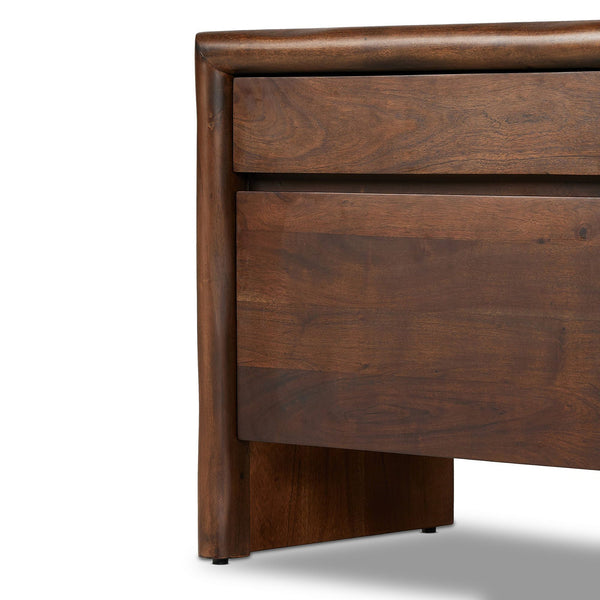 Jelks Solid acacia wood bedside table with 1 Door & 1 Drawer in Provincial Teak Finish