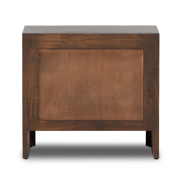 Jelks Solid acacia wood bedside table with 1 Door & 1 Drawer in Provincial Teak Finish