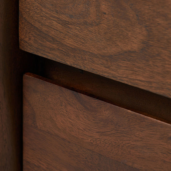 Jelks Solid acacia wood bedside table with 1 Door & 1 Drawer in Provincial Teak Finish