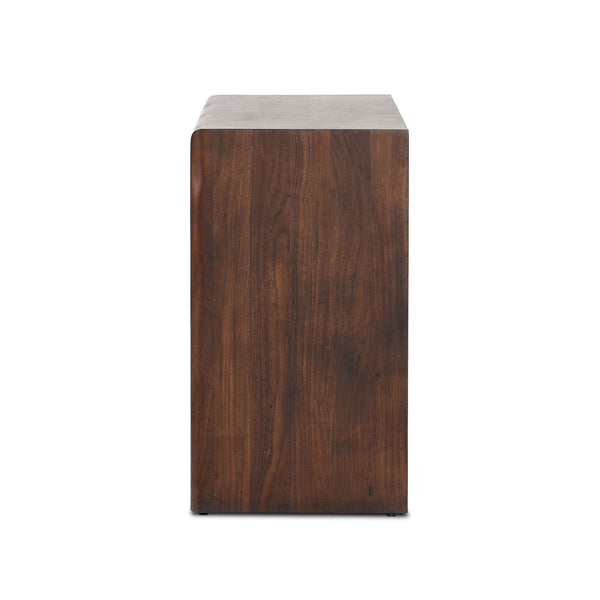 Serengeti Solid Mango Wood Chest of Drawer With 6 Drawer in Black Finish with Brass Strips