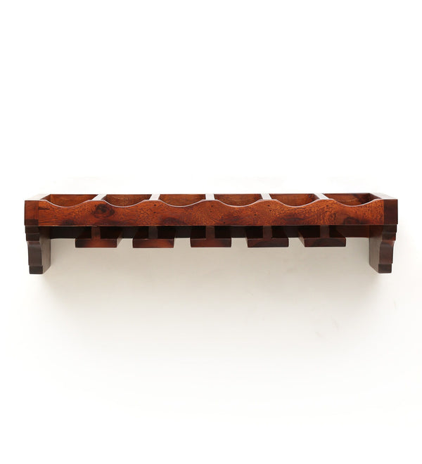 Mango Wood Wall shelf in Honey Oak Finish