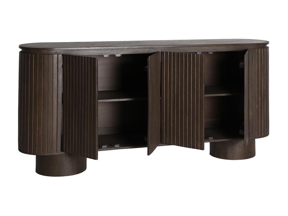 Vetex Solid Mango wood Sideboard with 4 Drawer in Dark Finish