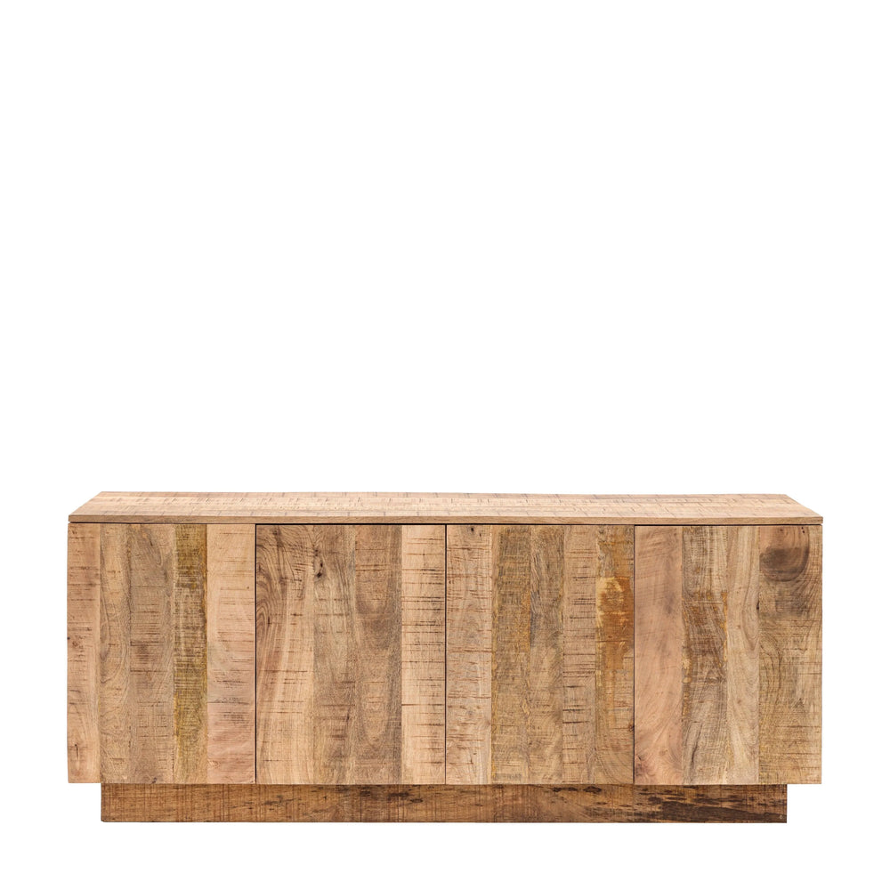 Kenta Solid Mango wood Sideboard with 4 Door in Natual Finish