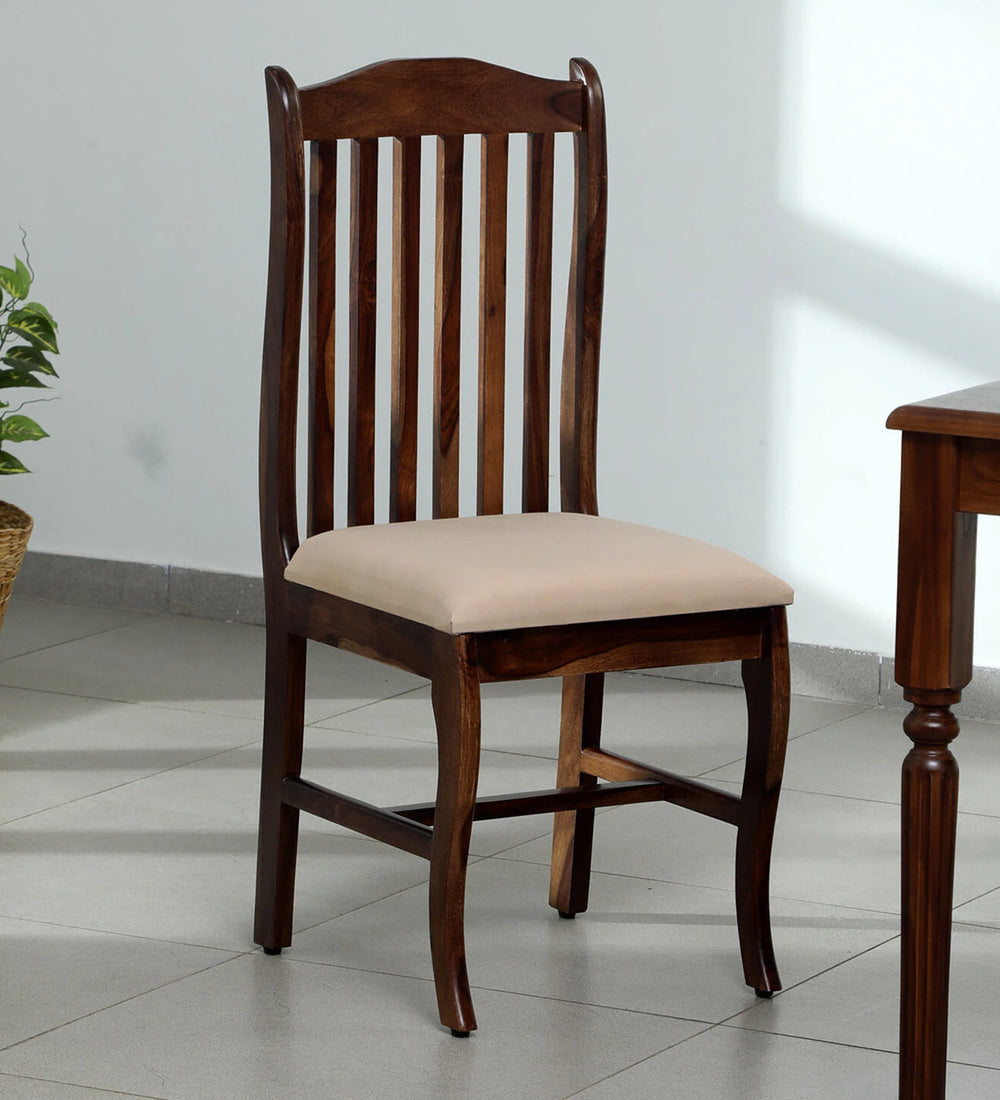 Calvo Sheesham Wood Dining Chairs In Provincial Teak Finish (Set Of 2)