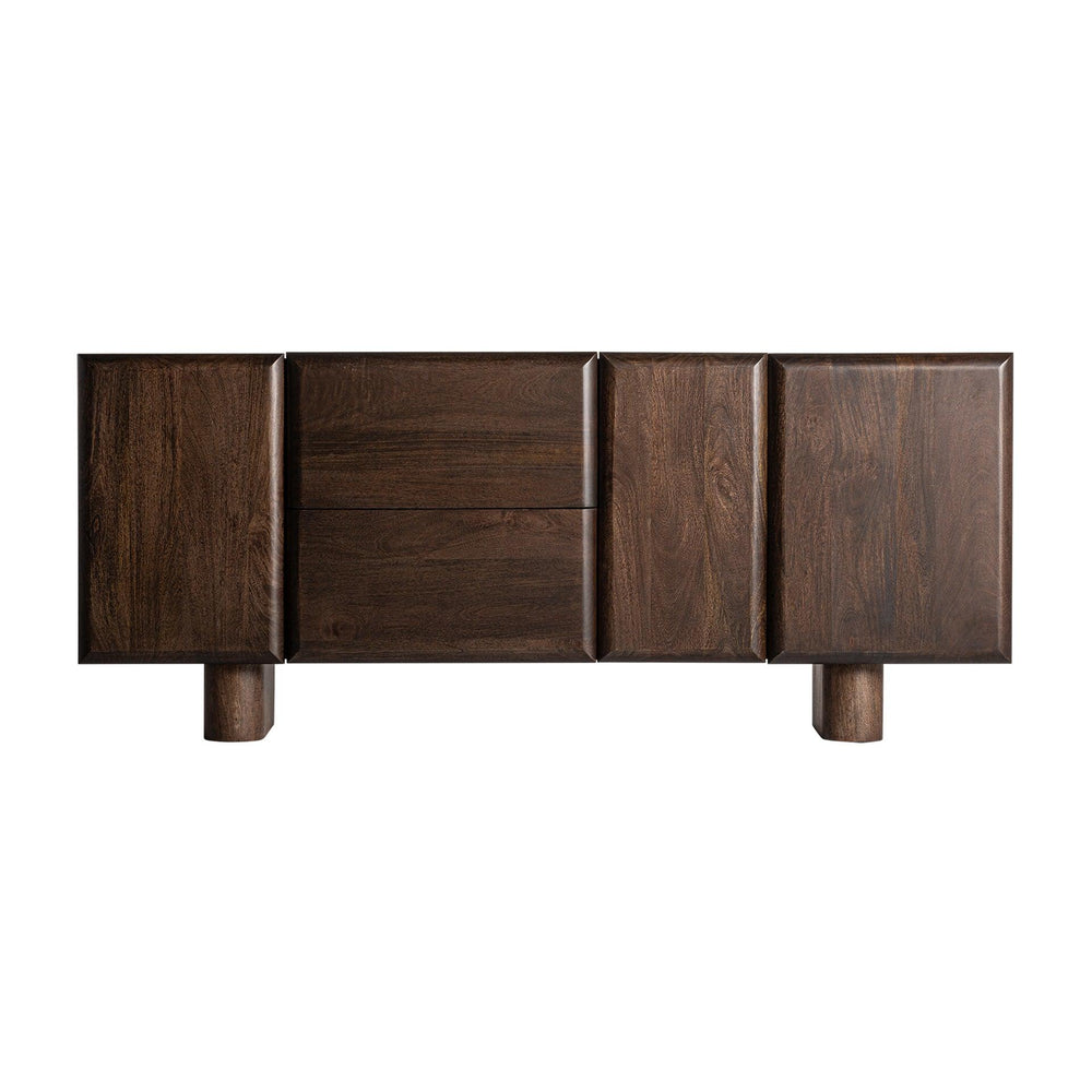 Carleson Solid Mango wood Sideboard with 4 Door in Provincial teak Finish