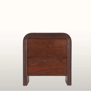Mercury Solid mango wood bedside table with 2 Drawer in Provincial Teak Finish