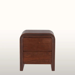 Mercury Solid mango wood bedside table with 2 Drawer in Provincial Teak Finish