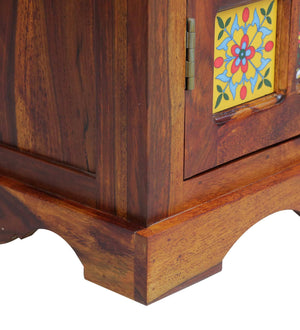 Ciramika Sheesham Wood Book Case In Honey Oak Finish