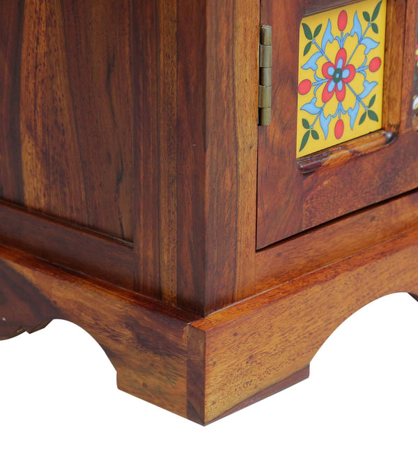 Ciramika Sheesham Wood Book Case In Honey Oak Finish