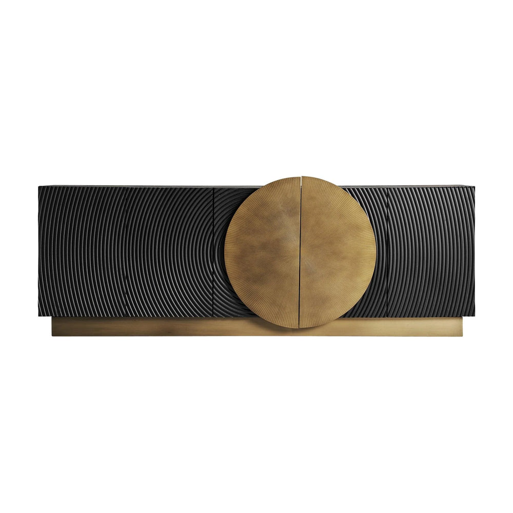 Oscar Solid wood Mango Sideboard with 4 Door in Black Finish