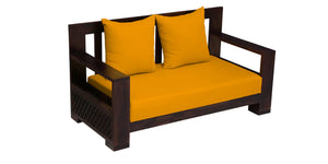 Khyati Solid Wood 2 Seater Sofa in Provincial Teak Finish