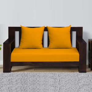Khyati Solid Wood 2 Seater Sofa in Provincial Teak Finish