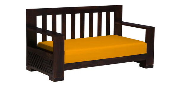 Khyati Solid Wood 2 Seater Sofa in Provincial Teak Finish