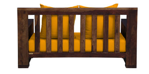 Khyati Solid Wood 2 Seater Sofa in Provincial Teak Finish