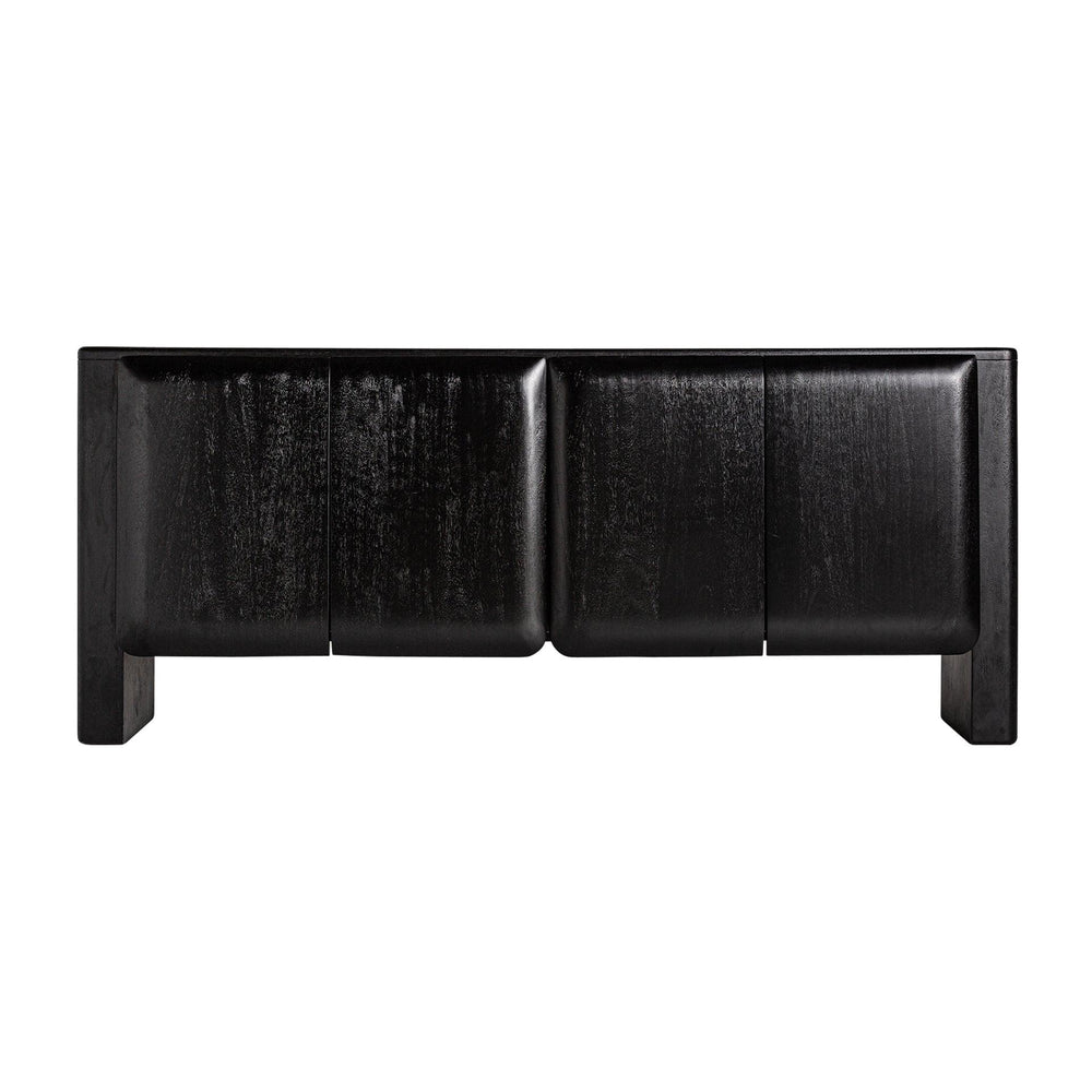 Takako Solid Mango wood Sideboard with 4 Door in Black Finish